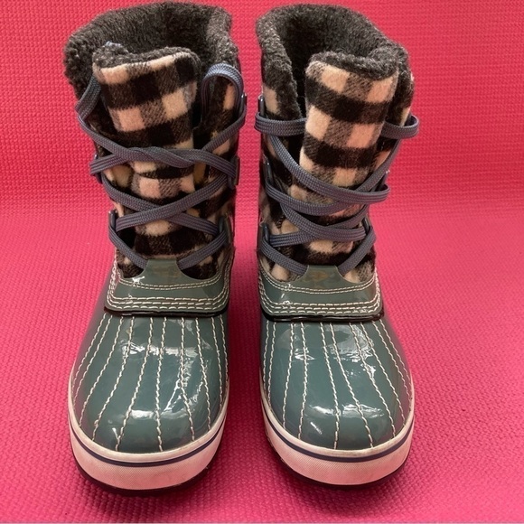 - Skechers Waterproof Thinsulate Insulation Rain Boots Blue W/ Black-White… - Picture 2 of 11